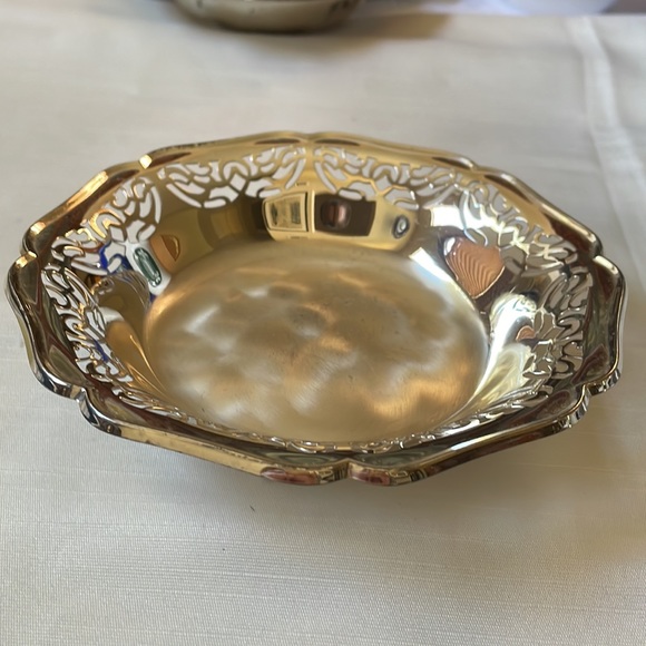 Ikora Germany EP Brass Dish silver plated three footed - Picture 2 of 9